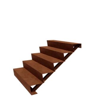 Corten čelika vrtne stepenice - 5-stepenice - 120 x 120 x 85 cm