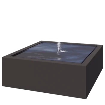 Aluminijski stol s vodom - Lyra - 120 x 120 x 40 cm - Druga RAL boja - S LED osvjetljenjem