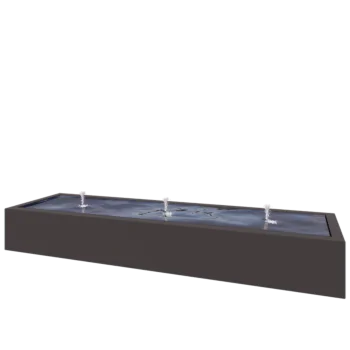 Aluminijski stol s vodom - Lyra - 300 x 80 x 40 cm - Druga RAL boja - S LED osvjetljenjem
