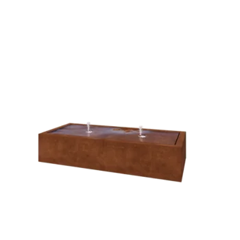 Vodeni stol od corten čelika - Lyra - 200 x 80 x 40 cm - Bez LED osvjetljenja